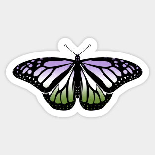 Genderqueer Pride Butterfly Sticker